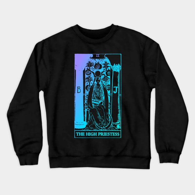 The High Priestess Tarot Card Rider Waite Crewneck Sweatshirt by srojas26